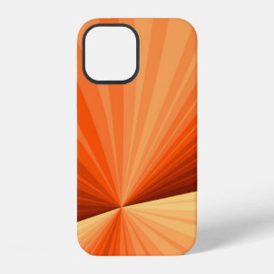 Coque iPhone 12 Moderne Abstrait Orange Rouge Vanille Graphique Fr