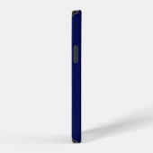 Coque iPhone 12 Moderne Monogramme Bleu Nuit (Côté droit)