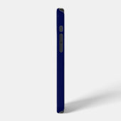 Coque iPhone 12 Moderne Monogramme Bleu Nuit (Côté gauche)