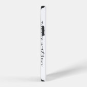 Coque iPhone 12 Moderne Simple Calligraphie Manuscrite Blanche Uni (Côté droit)