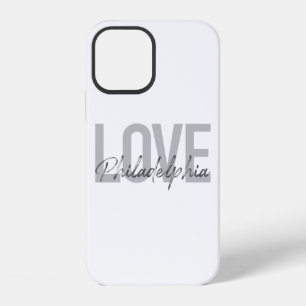 Coque iPhone 12 Moderne, simple, cool, design J'aime Philadelphie