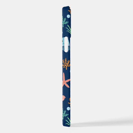 Coque iPhone 12 Monde marin (Côté droit)