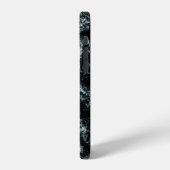 Coque iPhone 12 Monogram Blue Black Ocean Waves Hawaii (Côté gauche)