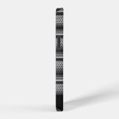 Coque iPhone 12 Monogramme Argent Moderne (Côté droit)