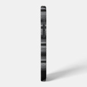 Coque iPhone 12 Monogramme Argent Moderne (Côté gauche)