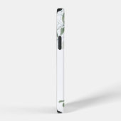Coque iPhone 12 Monogramme botanique d'eucalyptus (Côté droit)
