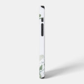Coque iPhone 12 Monogramme botanique d'eucalyptus (Côté gauche)