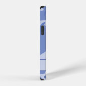 Coque iPhone 12 Monogramme Camouflage Bleu (Côté droit)