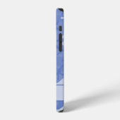 Coque iPhone 12 Monogramme Camouflage Bleu (Côté gauche)