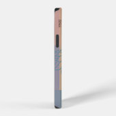 Coque iPhone 12 Monogramme d'abeille bleu chic (Côté droit)