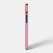 Coque iPhone 12 Monogramme d'abeille jaune moderne Coque-Mate coqu (Côté gauche)