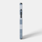 Coque iPhone 12 Monogramme de Motif bleu roux (Côté gauche)