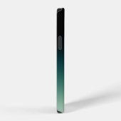 Coque iPhone 12 Monogramme d'or Ombre vert (Côté droit)
