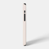 Coque iPhone 12 Monogramme d'or rose pâle (Côté gauche)