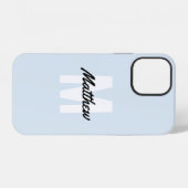Coque iPhone 12 Monogramme Écriture moderne Nom Coque-Mate i (Verso Horizontal)
