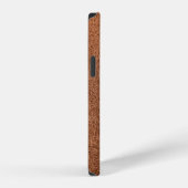 Coque iPhone 12 Monogramme en cuir Brown Faux (Côté droit)
