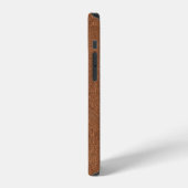 Coque iPhone 12 Monogramme en cuir Brown Faux (Côté gauche)