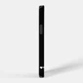 Coque iPhone 12 Monogramme initiale noir et blanc (Côté droit)