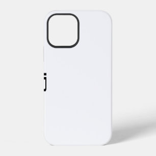 Coque iPhone 12 Monogramme noir et blanc Élégant minimaliste moder