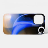 Coque iPhone 12 monogramme perle extraterrestre violet (Verso Horizontal)