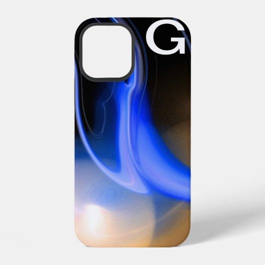 Coque iPhone 12 monogramme perle extraterrestre violet (Verso)
