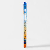 Coque iPhone 12 mosaic blue jay gothic halloween phone case (Côté gauche)