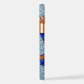 Coque iPhone 12 Mosaic Bluebird Flight Stained Glass Phone Case (Côté droit)