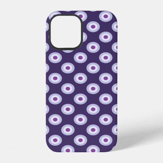 Coque iPhone 12 Motif à points Polka - Violet bleu violet violet l (Verso)