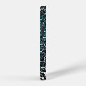 Coque iPhone 12 Motif Abstrait Bleu (Côté droit)
