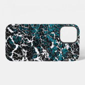 Coque iPhone 12 Motif Abstrait Bleu (Verso Horizontal)