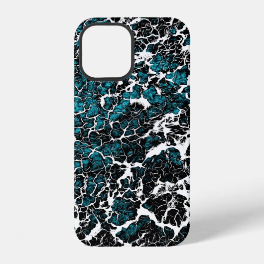Coque iPhone 12 Motif Abstrait Bleu (Verso)