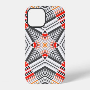 Coque iPhone 12 Motif abstrait ornemental rayé à lignes sans défau