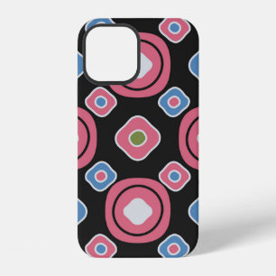 Coque iPhone 12 Motif abstrait sans couture avec l'image de g oval