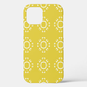 Coque iPhone 12 Motif abstrait sans couture de fond de couleur jau