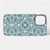 Coque iPhone 12 motif Abstrait sans faille avec éléments de la vil (Verso Horizontal)
