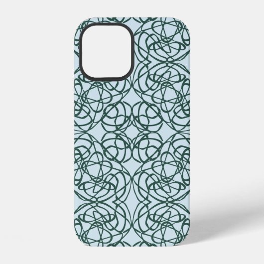 Coque iPhone 12 motif Abstrait sans faille avec éléments de la vil (Verso)