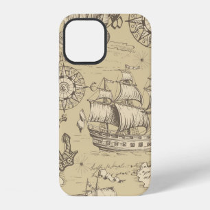 Coque iPhone 12 Motif abstrait vintage sans couture sur le thème d