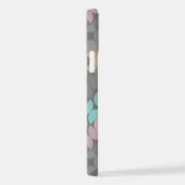 Coque iPhone 12 Motif Aqua rose gris beige cercles du milieu du si (Côté droit)