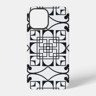 Coque iPhone 12 Motif Art Déco sans couture. ba minimaliste vintag