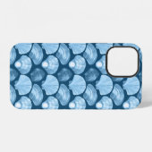 Coque iPhone 12 Motif Blue Beach Seashell (Verso Horizontal)