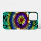 Coque iPhone 12 Motif circulaire multicolore (Verso Horizontal)