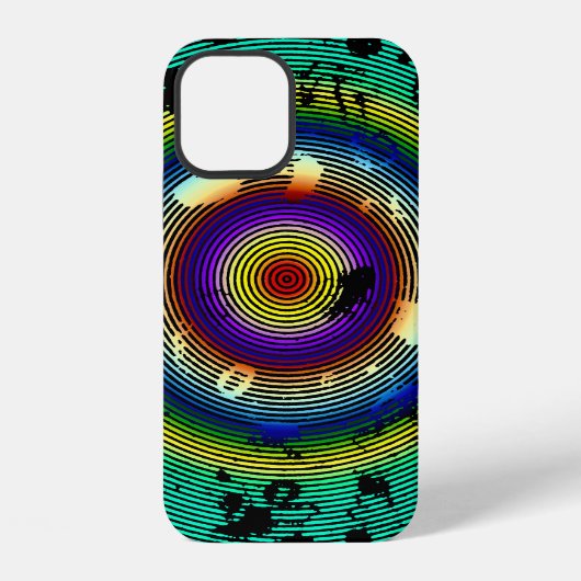 Coque iPhone 12 Motif circulaire multicolore (Verso)
