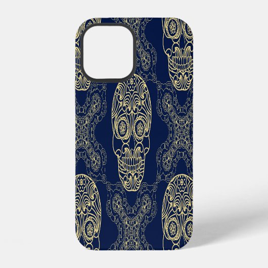 Coque iPhone 12 Motif crâne multicolore Boho. (Verso)