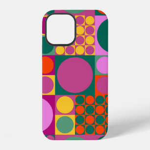 Coque iPhone 12 Motif d'arrière - plan géométrique abstrait, r