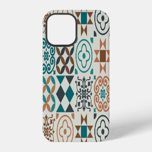 Coque iPhone 12 Motif de carreaux vintage classique