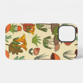Coque iPhone 12 Motif de champignons.  (Verso Horizontal)