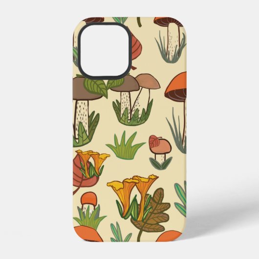 Coque iPhone 12 Motif de champignons.  (Verso)