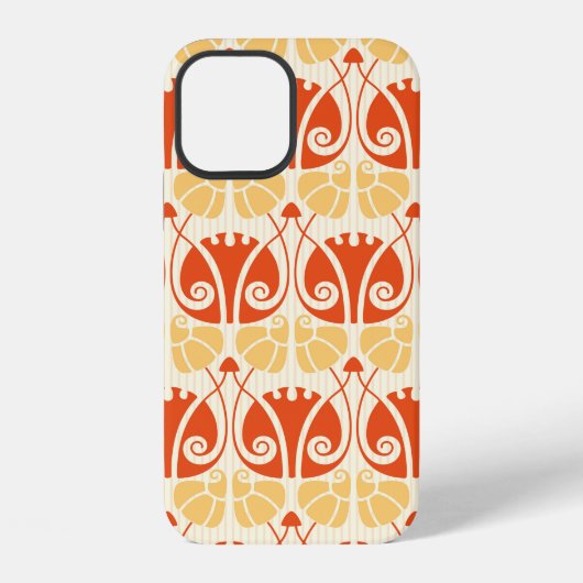 Coque iPhone 12 motif de champignons dans le style moderne (Verso)