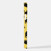 Coque iPhone 12 Motif de chat noir (Côté droit)