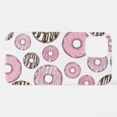 Coque iPhone 12 Motif De Donuts, Donuts Roses, Donuts Blancs (Verso Horizontal)